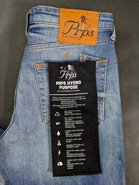 PRPS Hydro Purpose Le Sabre Fit Slim Jeans Men`s Size 30 30x32 Tapered Skinny